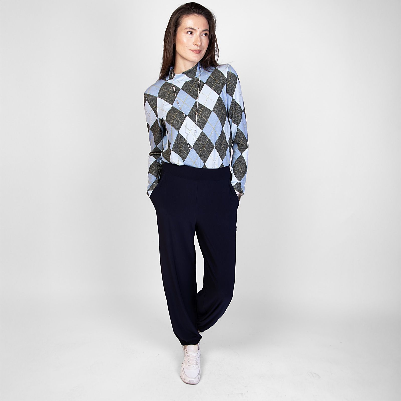 Kim & Co Deluxe Brazil Jersey Iris Jogger Standard Trousers with Pockets