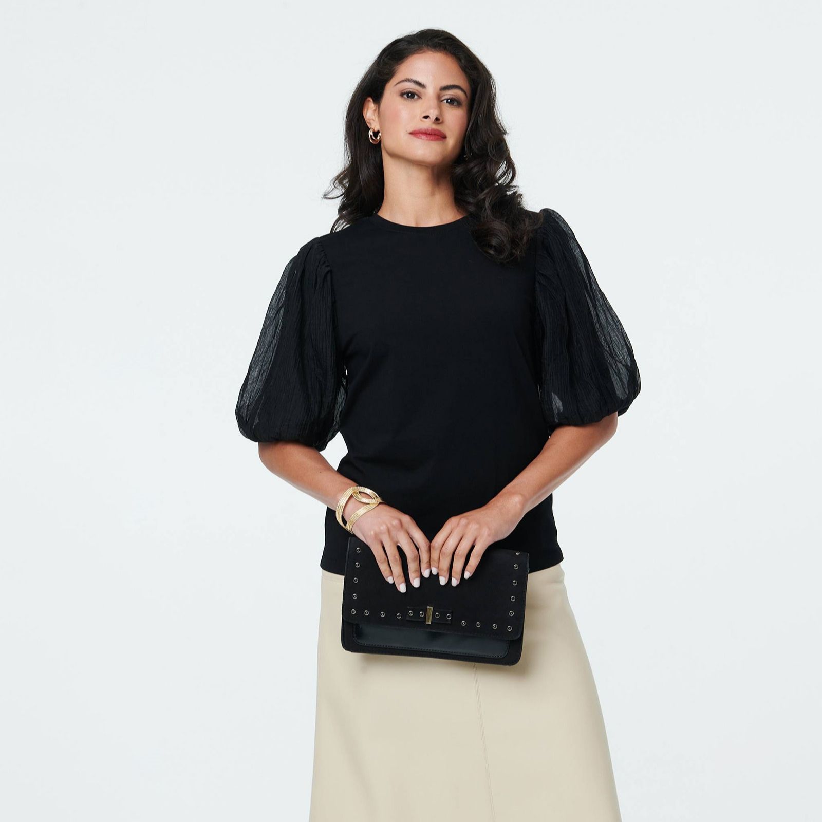 Izabel London Puff Sleeve T-Shirt