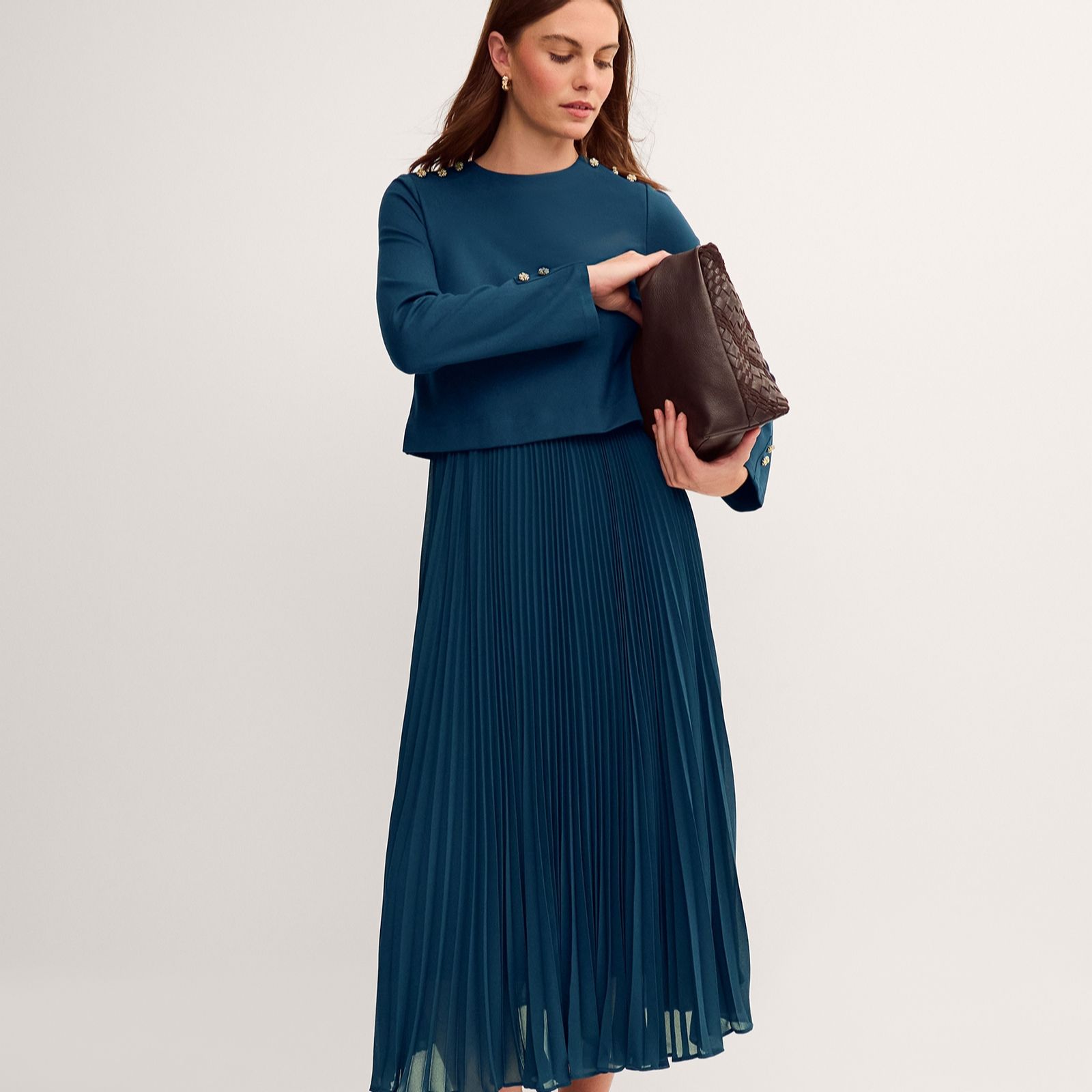 Monsoon Penny Pleat Dress