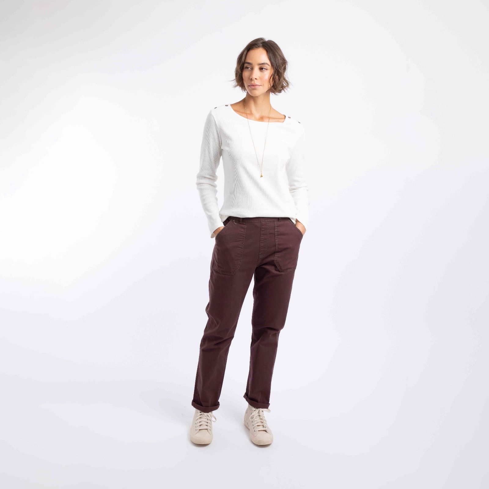 Weird Fish Malorri Cotton Chino Trousers