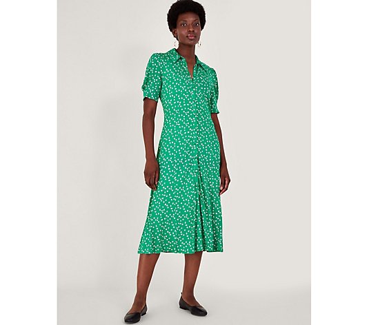 Monsoon Hattie Jersey Spot Print Shirt Dress