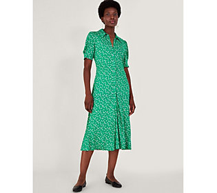 Monsoon Hattie Jersey Spot Print Shirt Dress