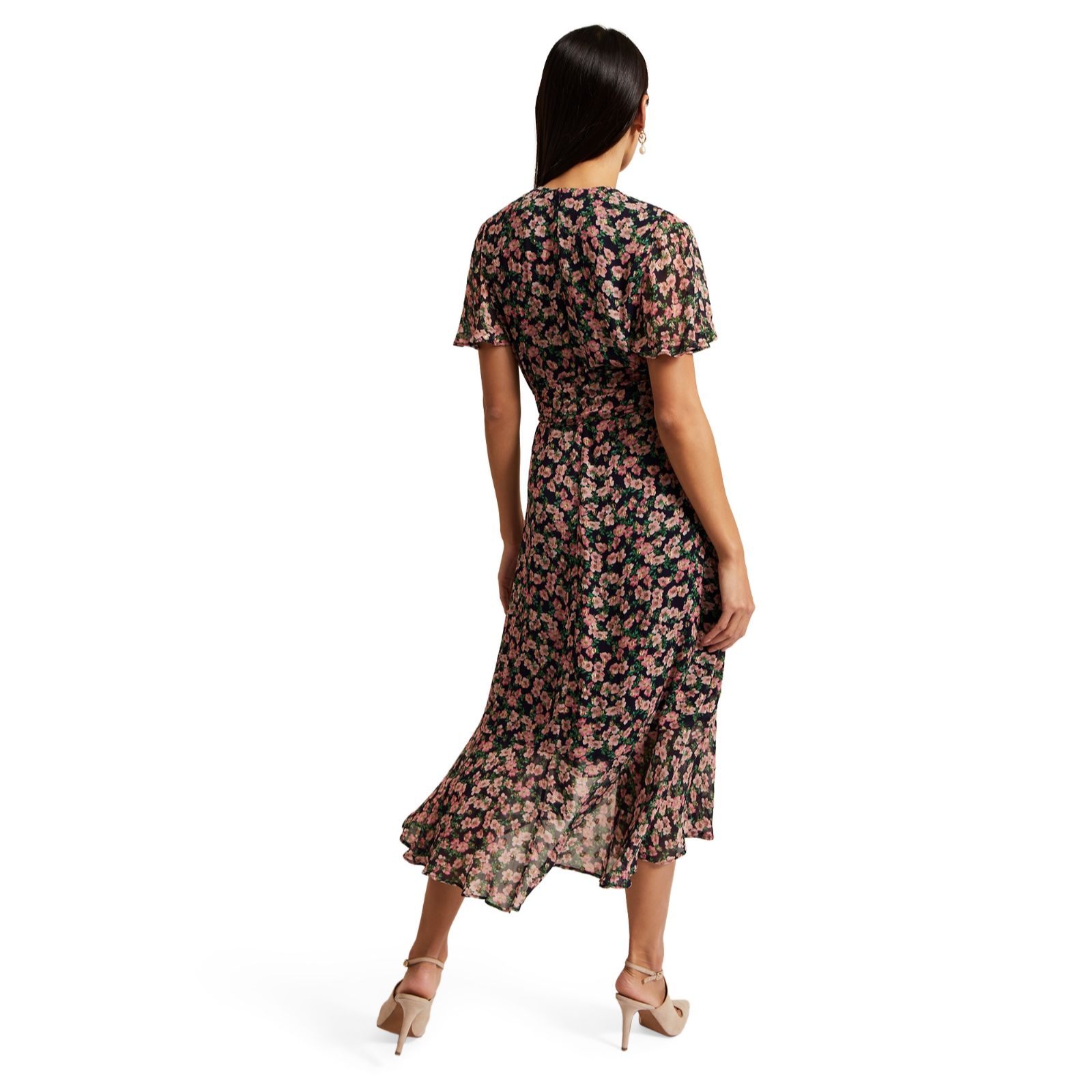 Phase Eight Juliette Foil Floral Print Dress - QVC UK