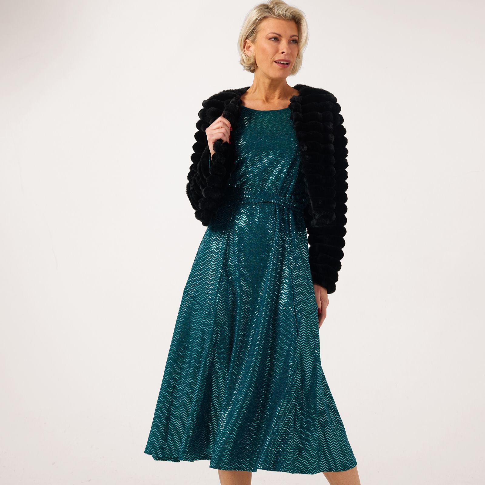 taylor pleated midi dress Tanya Taylor | Carly Dress | Black