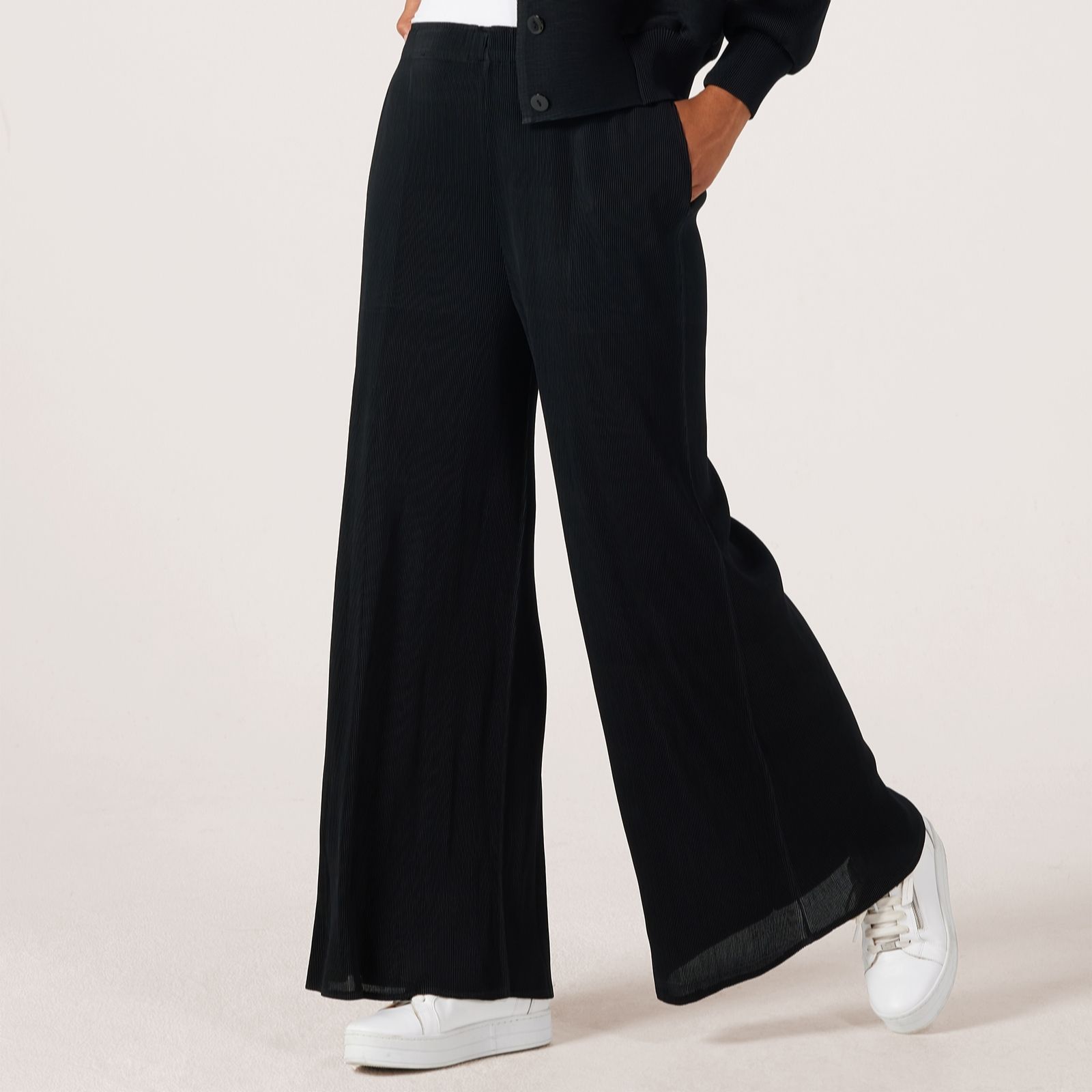 Frank Usher Pleated Trousers With Elasticated Waist