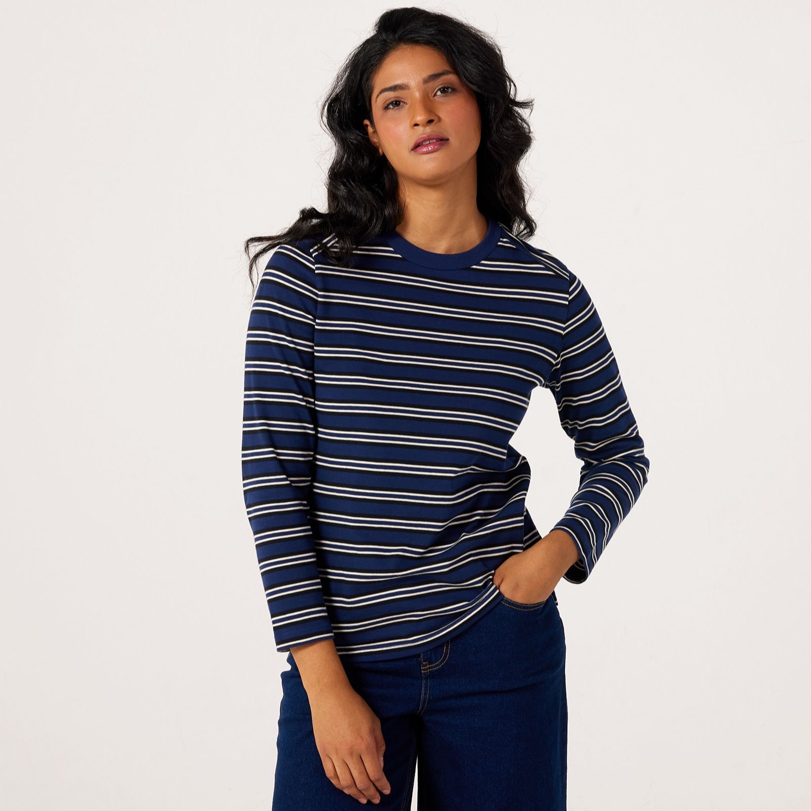 Ben De Lisi Striped Long Sleeve Top