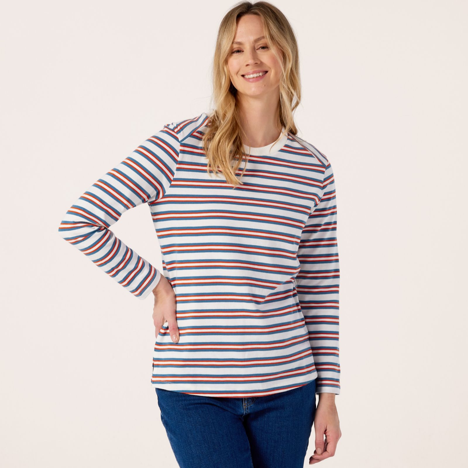 Ben De Lisi Striped Long Sleeve Top