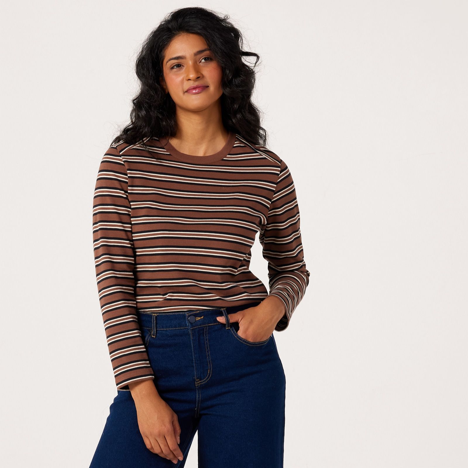 Ben De Lisi Striped Long Sleeve Top