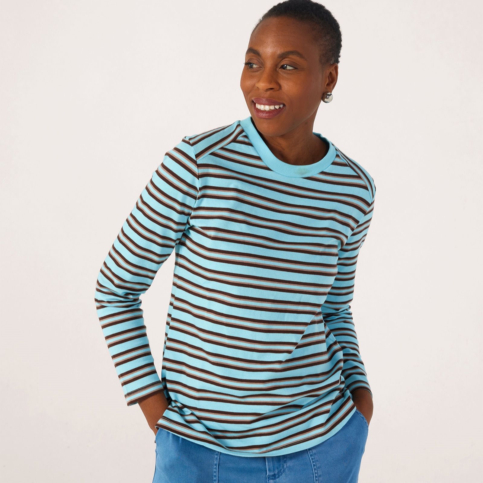 Ben De Lisi Striped Long Sleeve Top