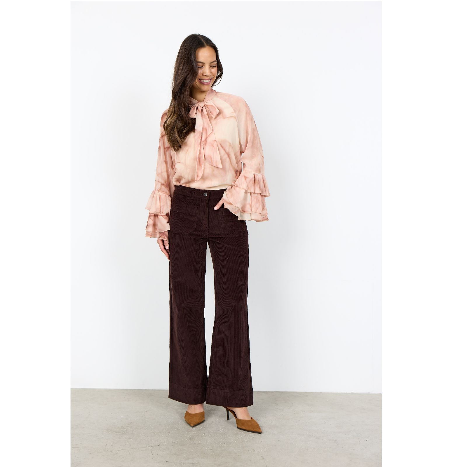 SOYACONCEPT Helin Cord Trousers with Front Patch Pockets