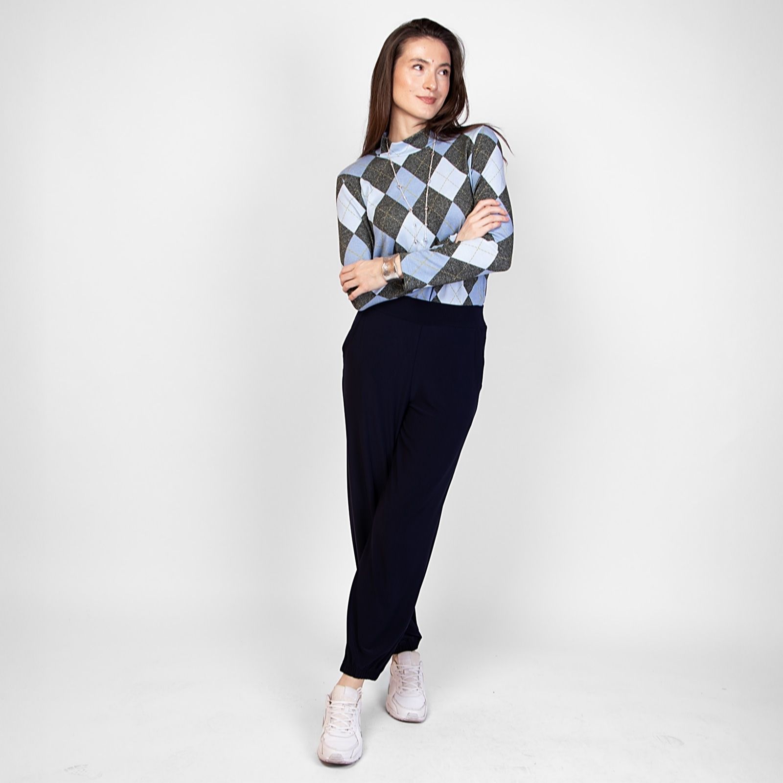 Kim & Co Deluxe Brazil Jersey Iris Jogger Petite Trousers with Pockets
