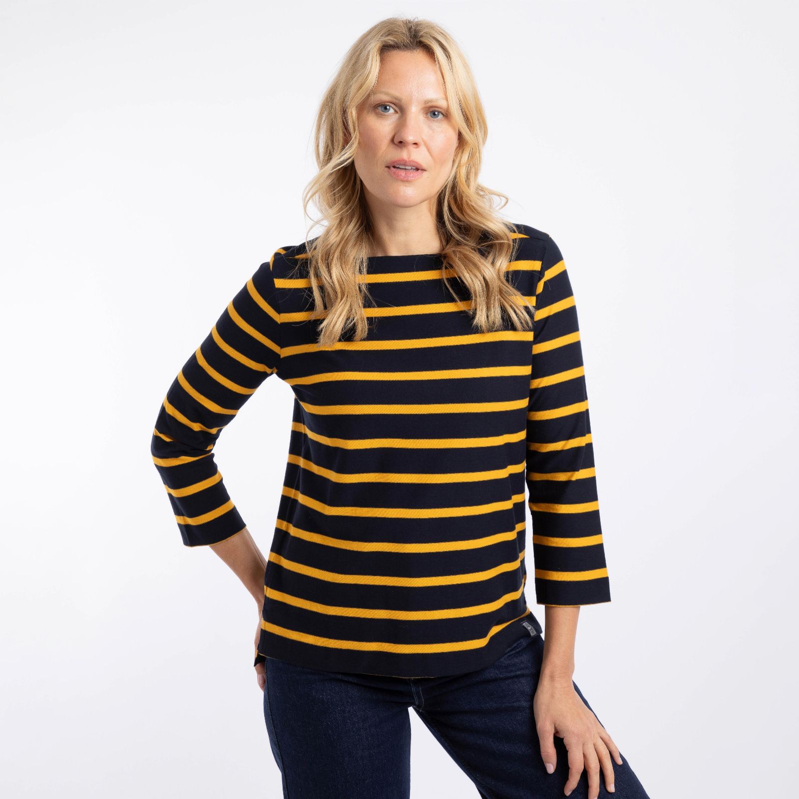 Weird Fish Saffira Cotton Jersey Stripe Top