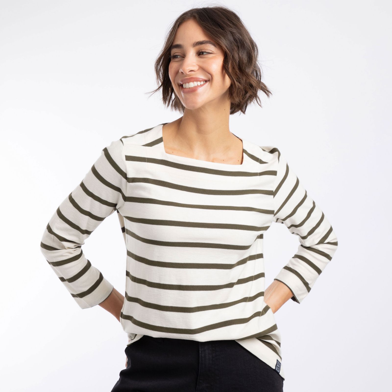 Weird Fish Saffira Cotton Jersey Stripe Top