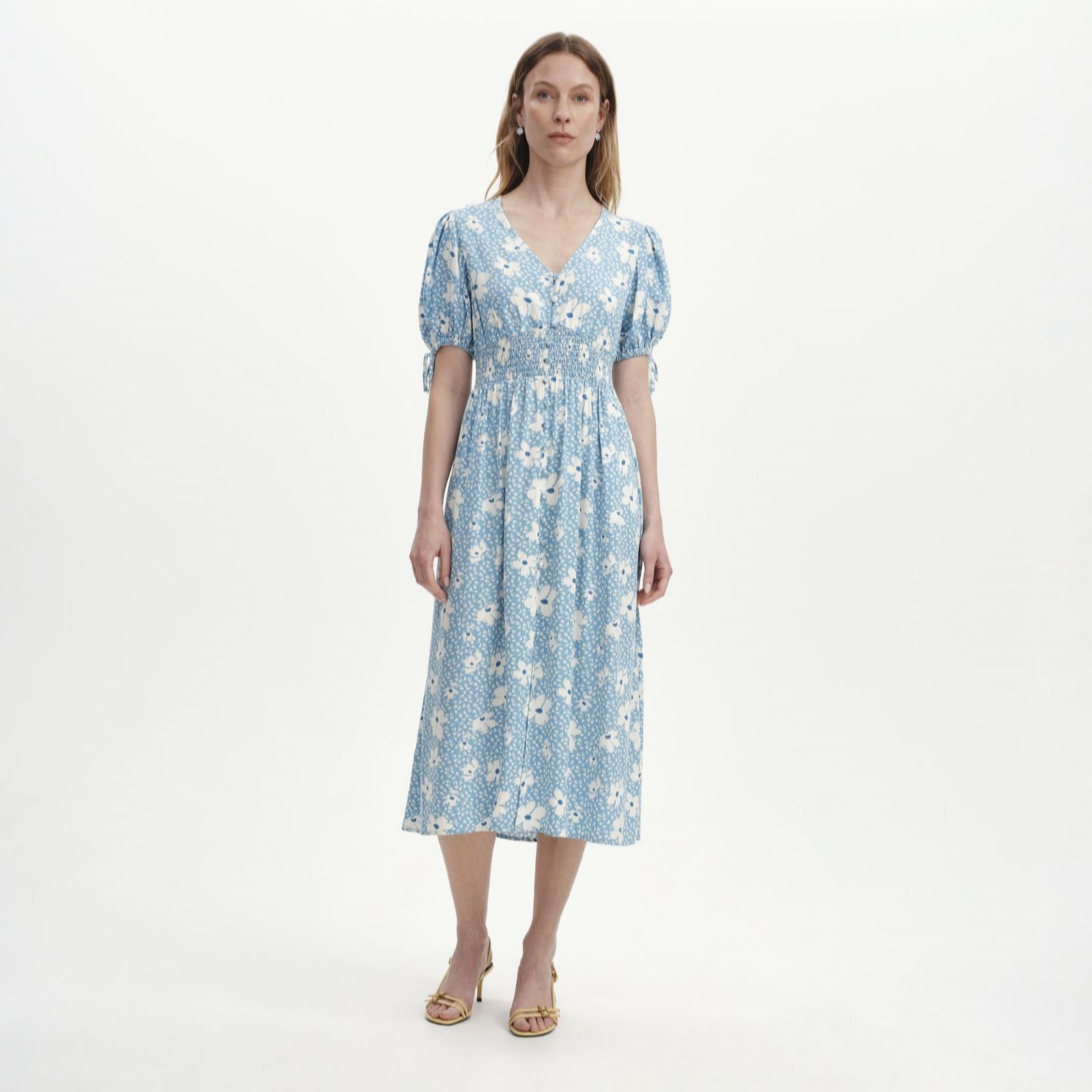 Finery London Margot Floral Spot Print Dress Standard