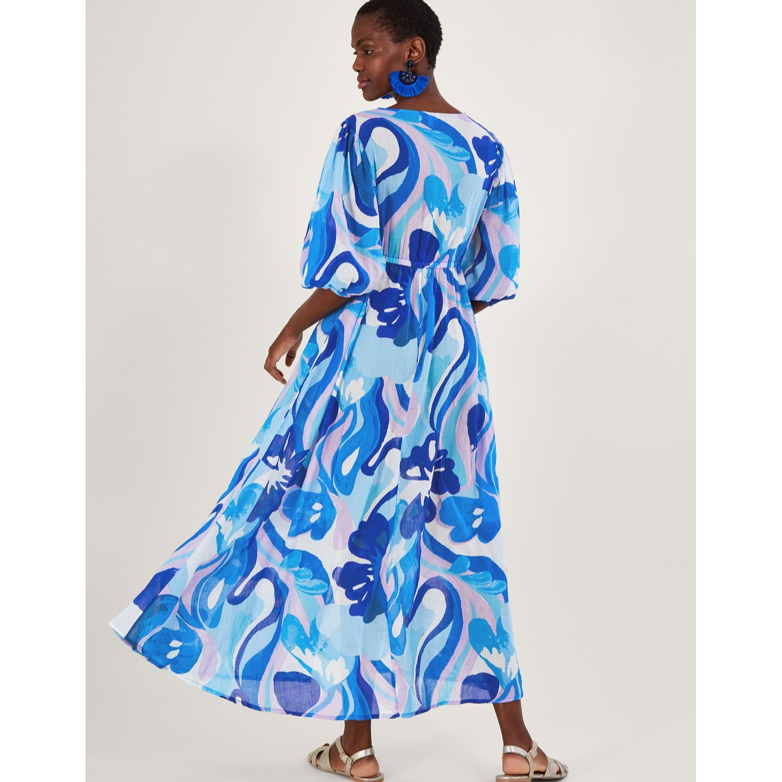 Monsoon Swirl Print Maxi Dress - QVC UK