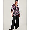 Monsoon Mandy Floral Print Shirred Jersey Top, 2 of 3