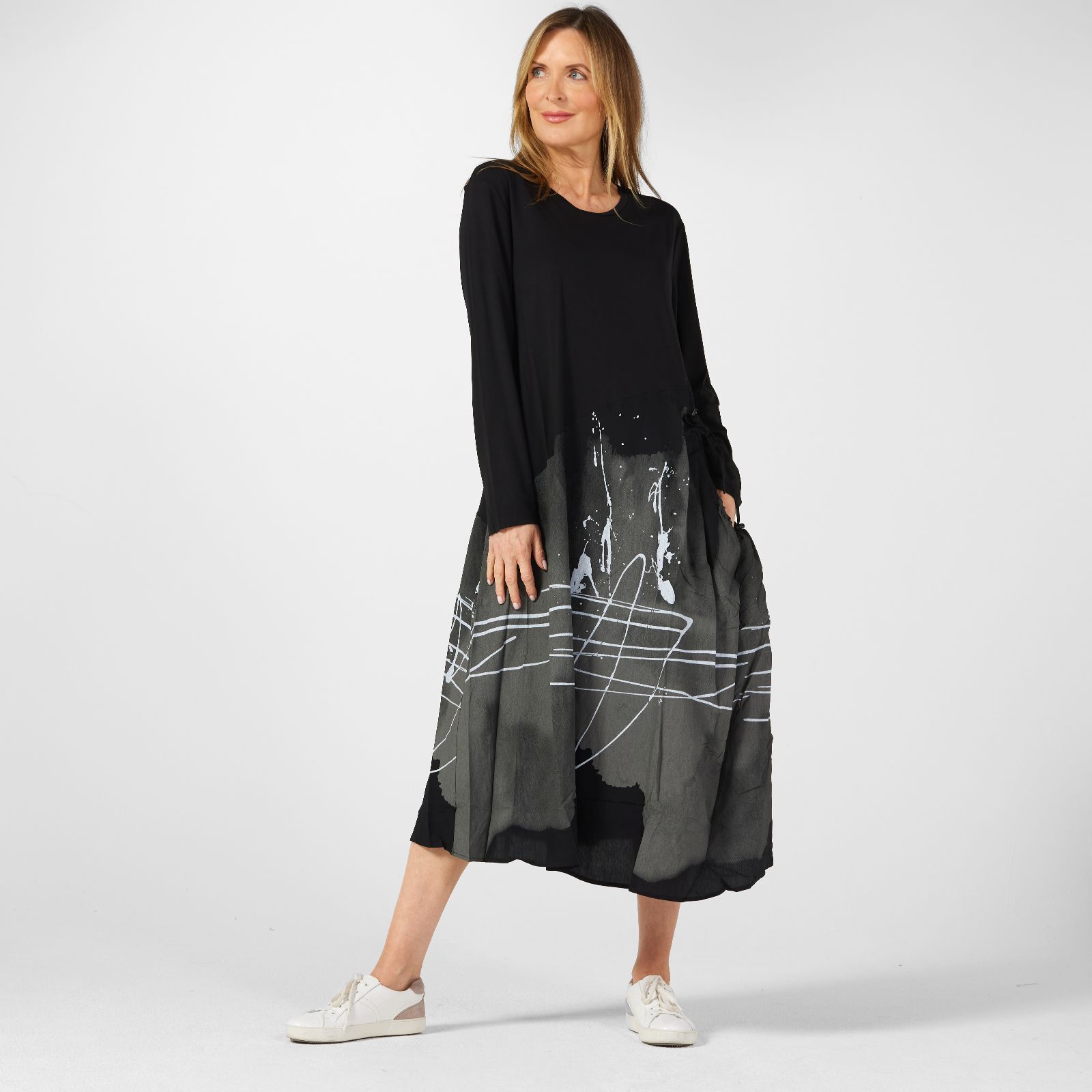 Long black 2025 skirt outfit qvc