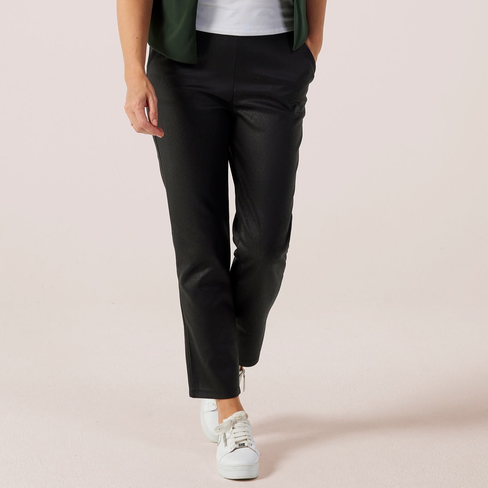 Kim & Co Croco Pleather Krissy Narrow Leg Standard Trousers