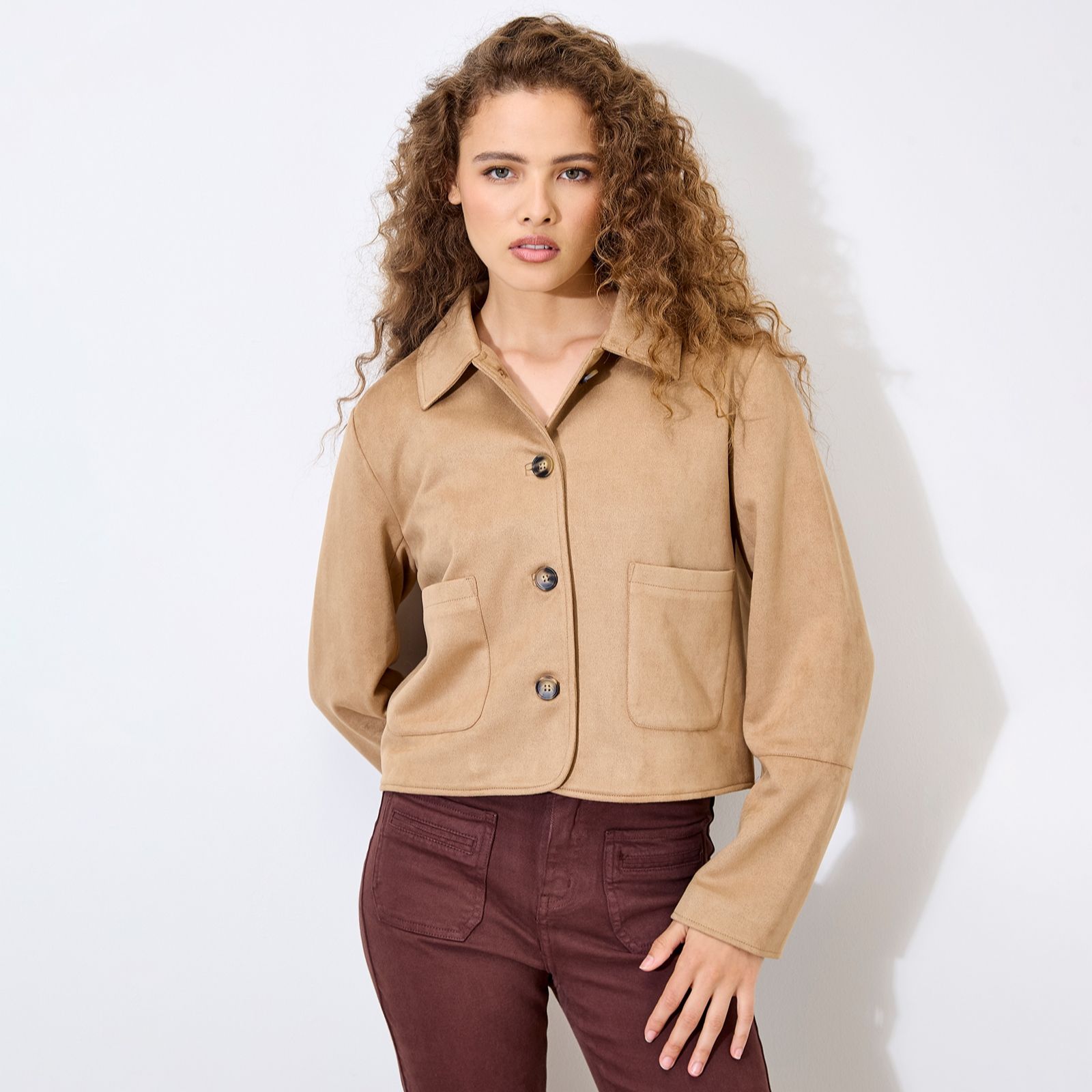 Apricot Suedette Jacket