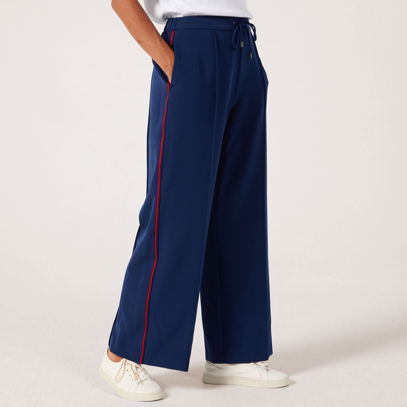 Ben de Lisi Wide Leg Trouser with Side Stripe Standard