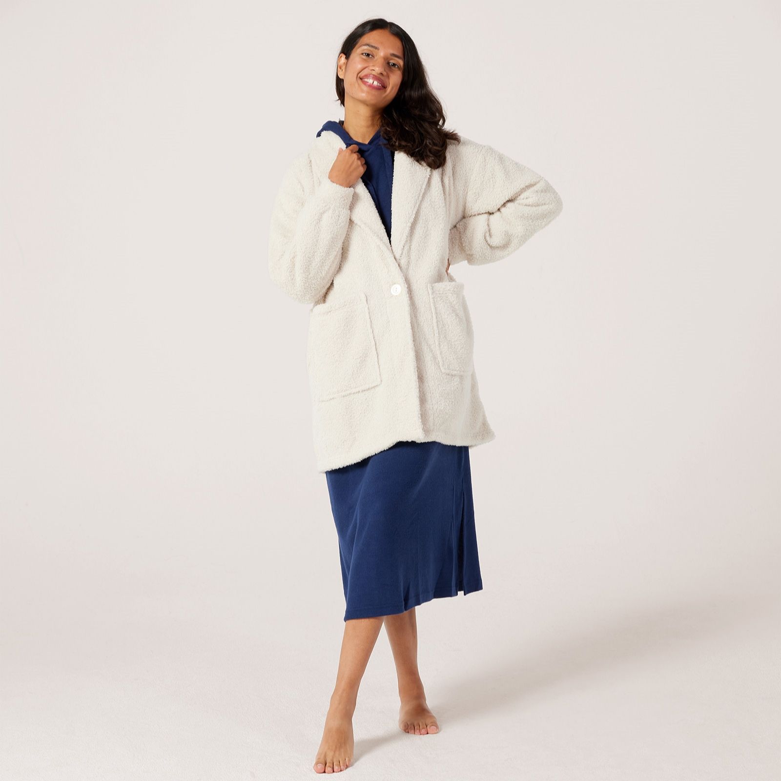 Carole Hochman Pebble Fleece Lounger Cardigan