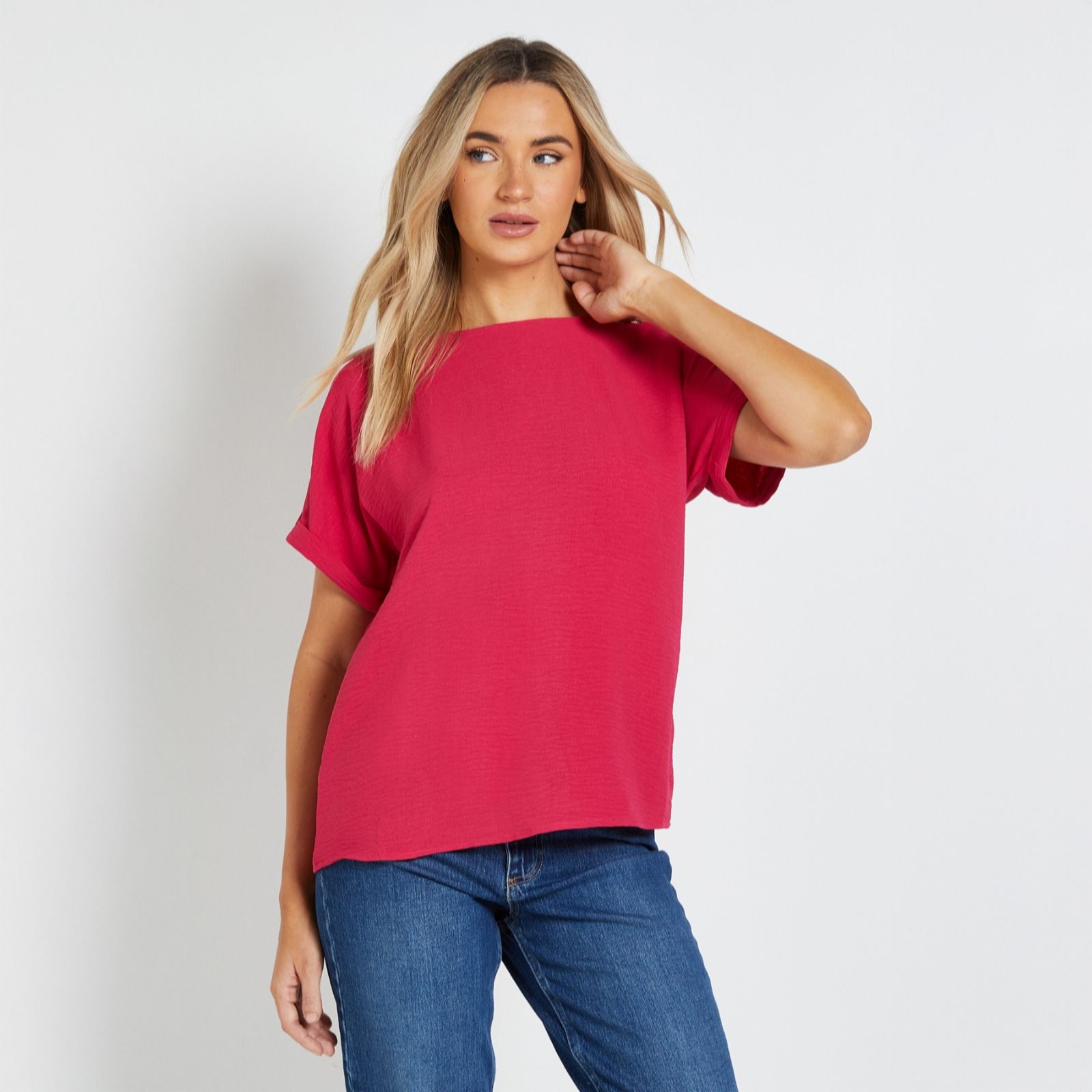 Dorothy Perkins Roll Sleeve Blouse