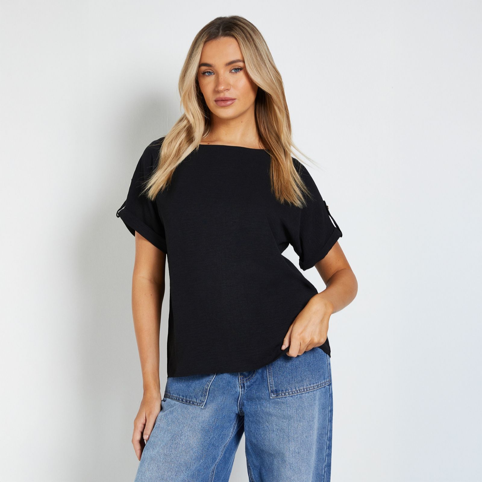 Dorothy Perkins Roll Sleeve Blouse