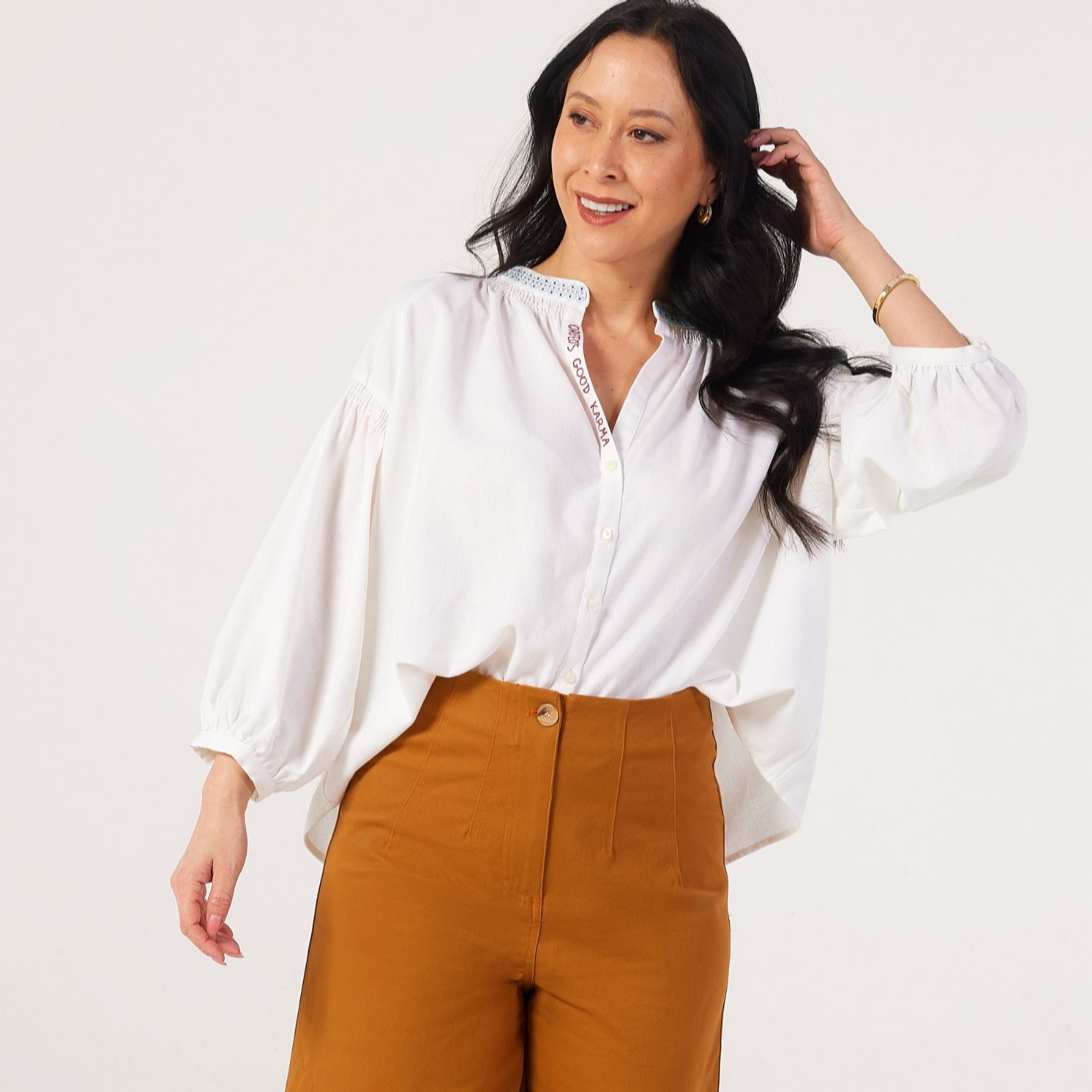 Orfeo Paris Daniele 3/4 Sleeve Blouse