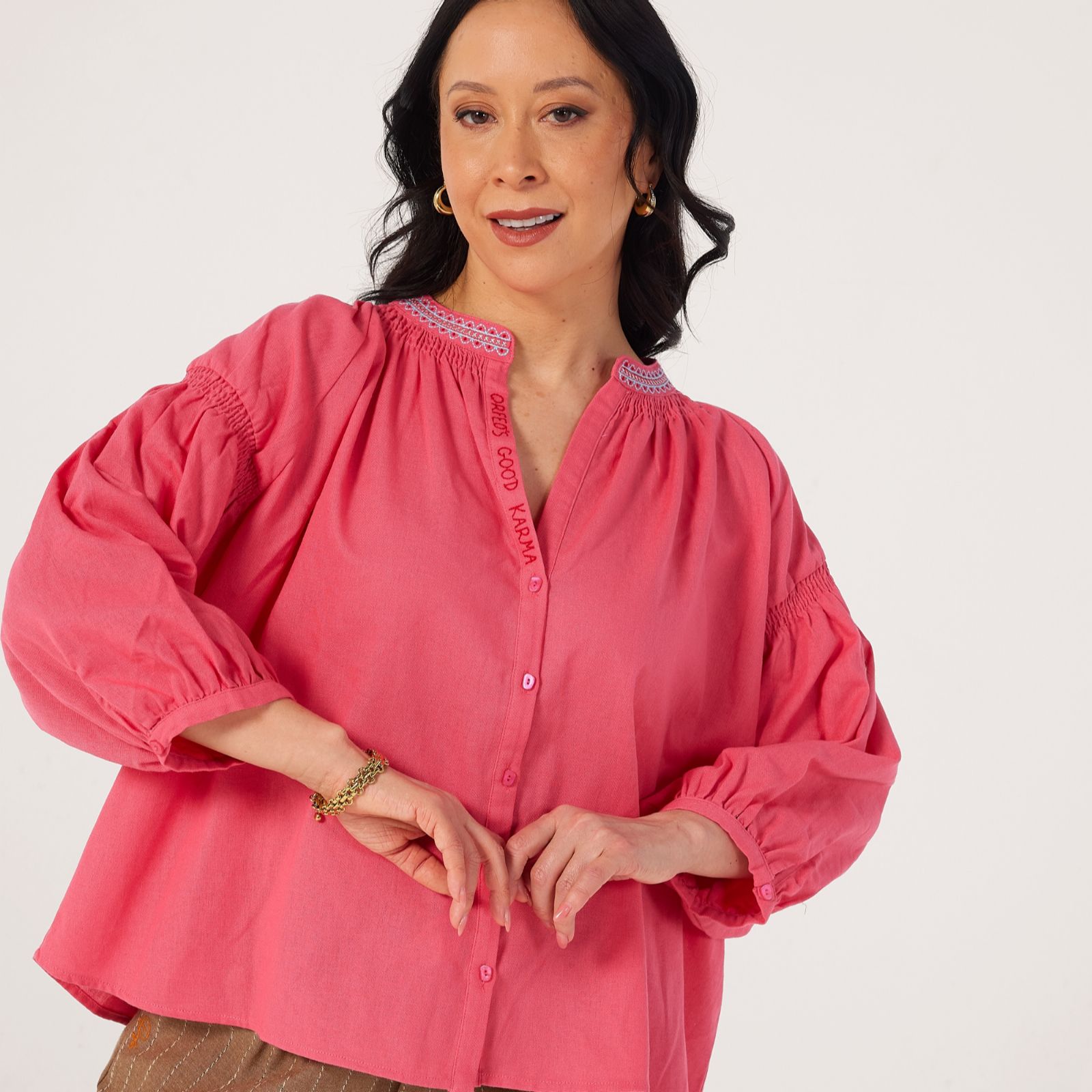 Orfeo Paris Daniele 3/4 Sleeve Blouse