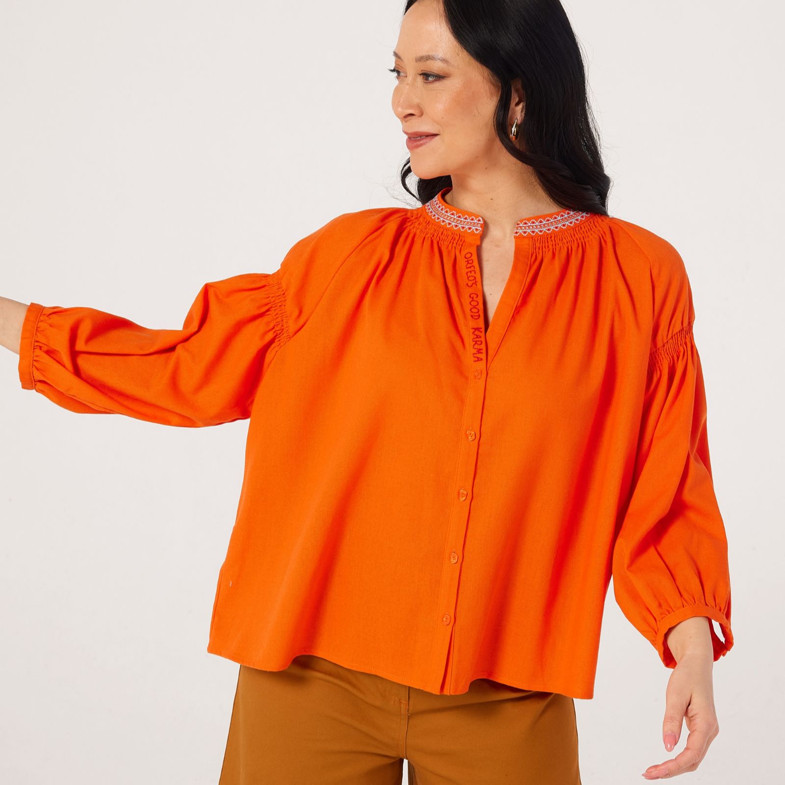 Orfeo Paris Daniele 3/4 Sleeve Blouse