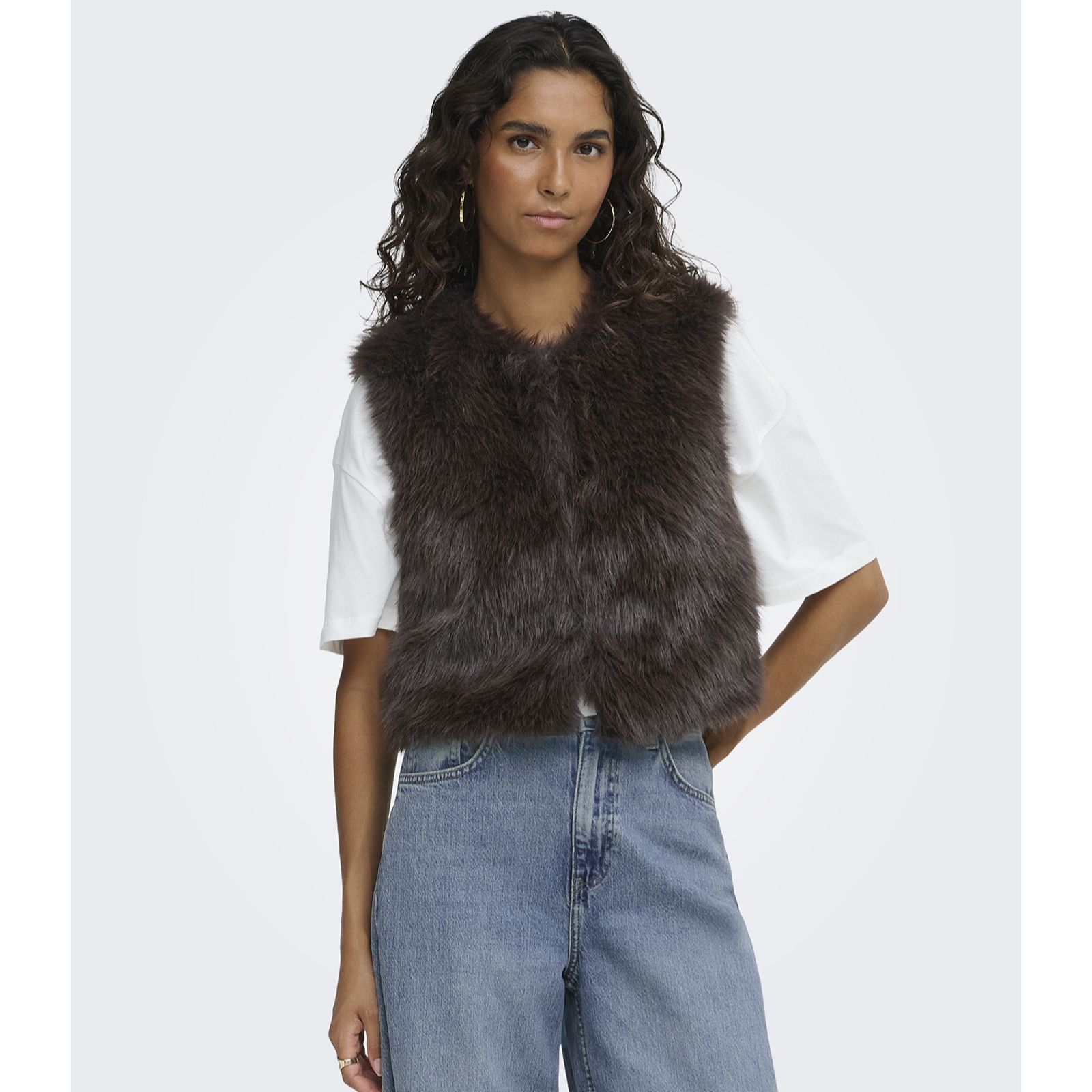 JDY Ora Faux Fur Waistcoat