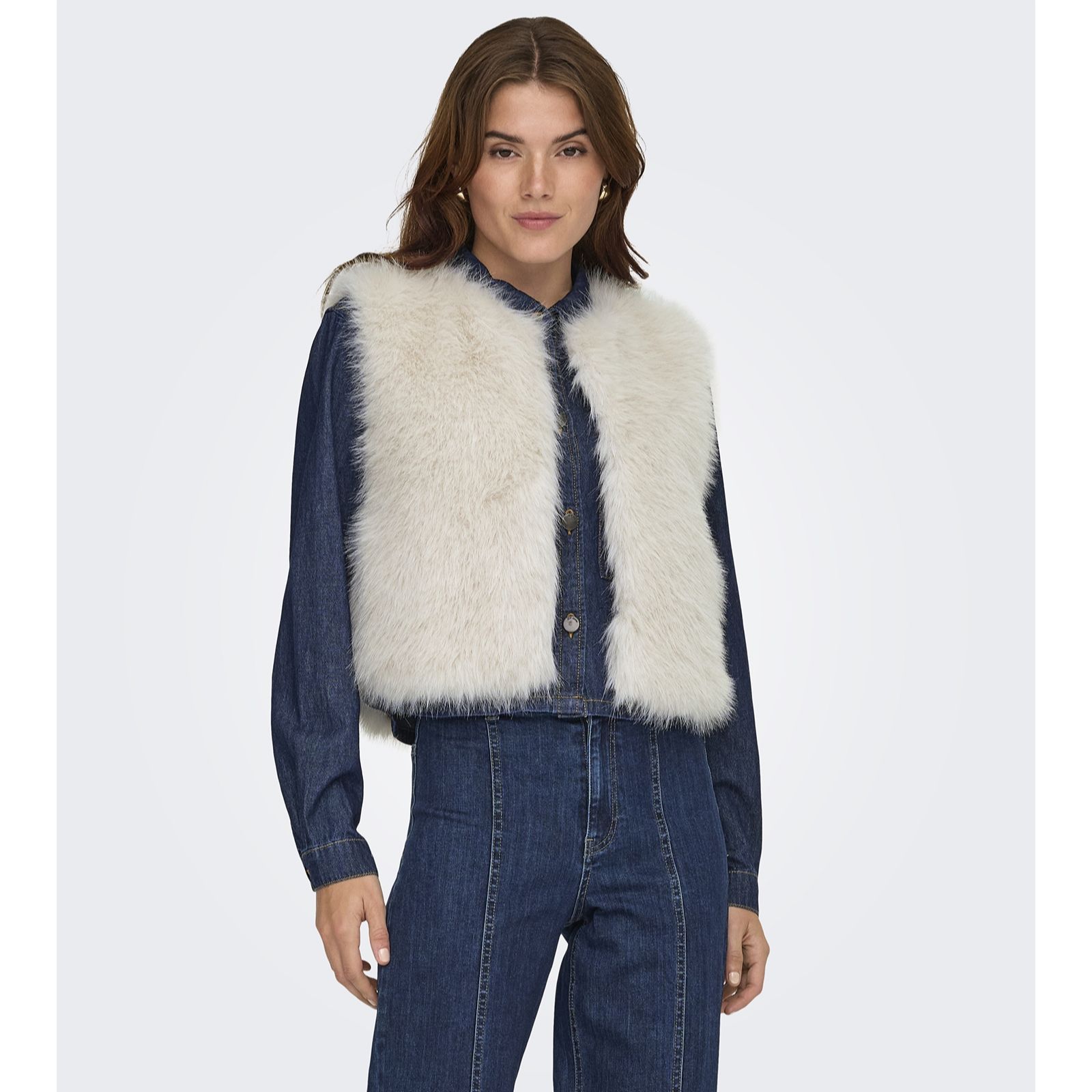 JDY Ora Faux Fur Waistcoat