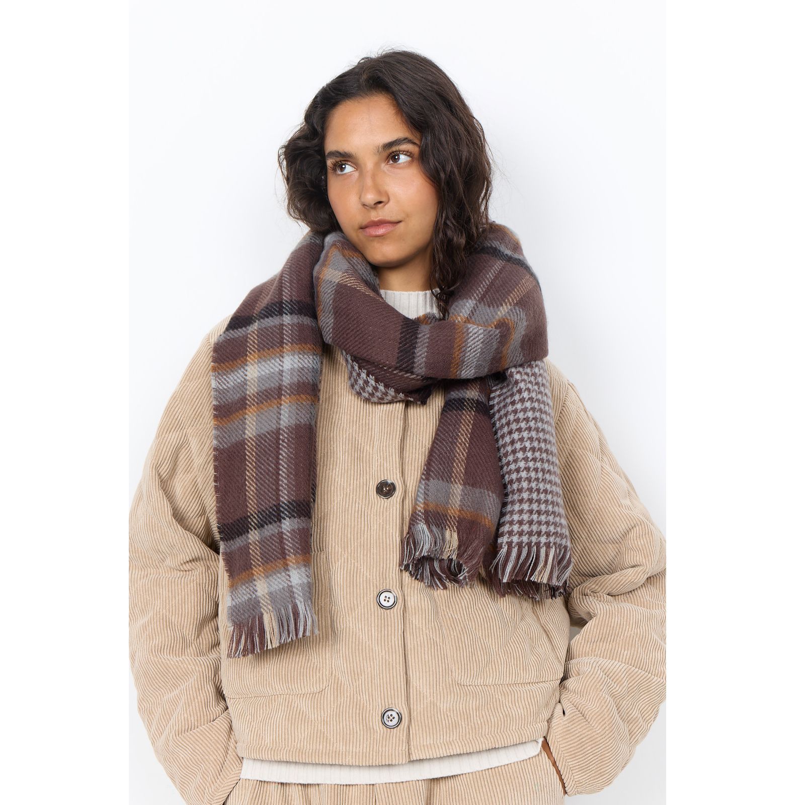 SOYACONCEPT Hanan Contrast Pattern Scarf