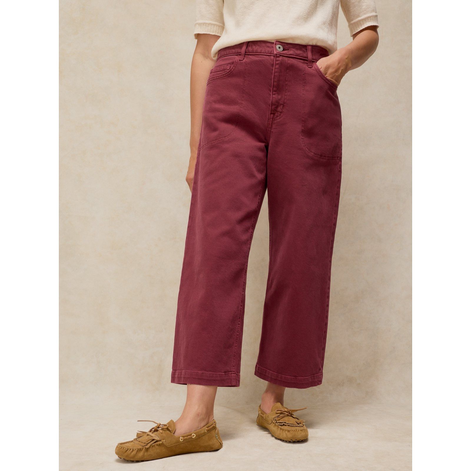 White Stuff Tia Wide Leg Crop Jean