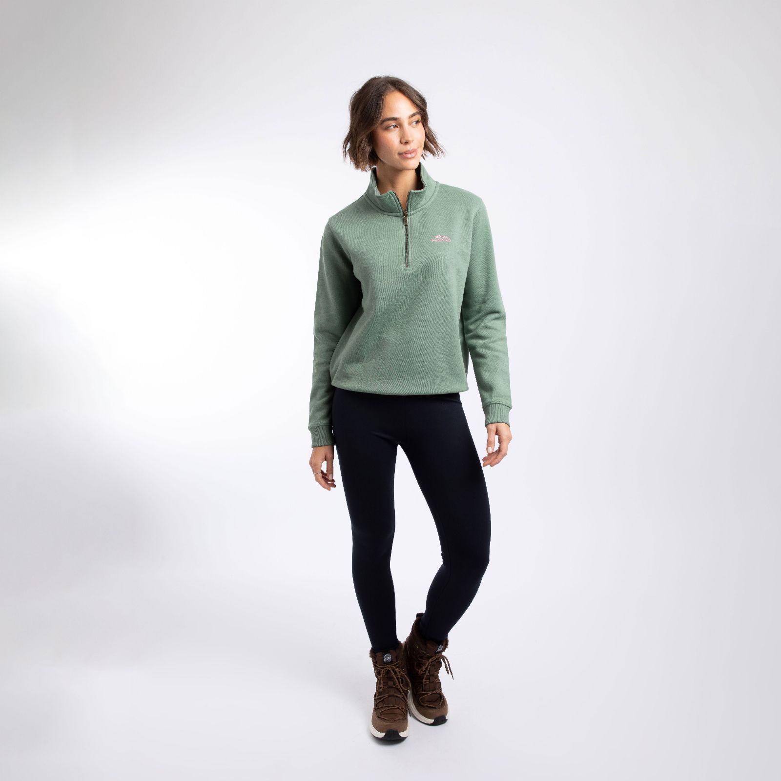 Weird Fish Avery Branded Quarter Zip Sweat