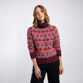 Weird Fish Dandi Patterned Roll Neck Jumper