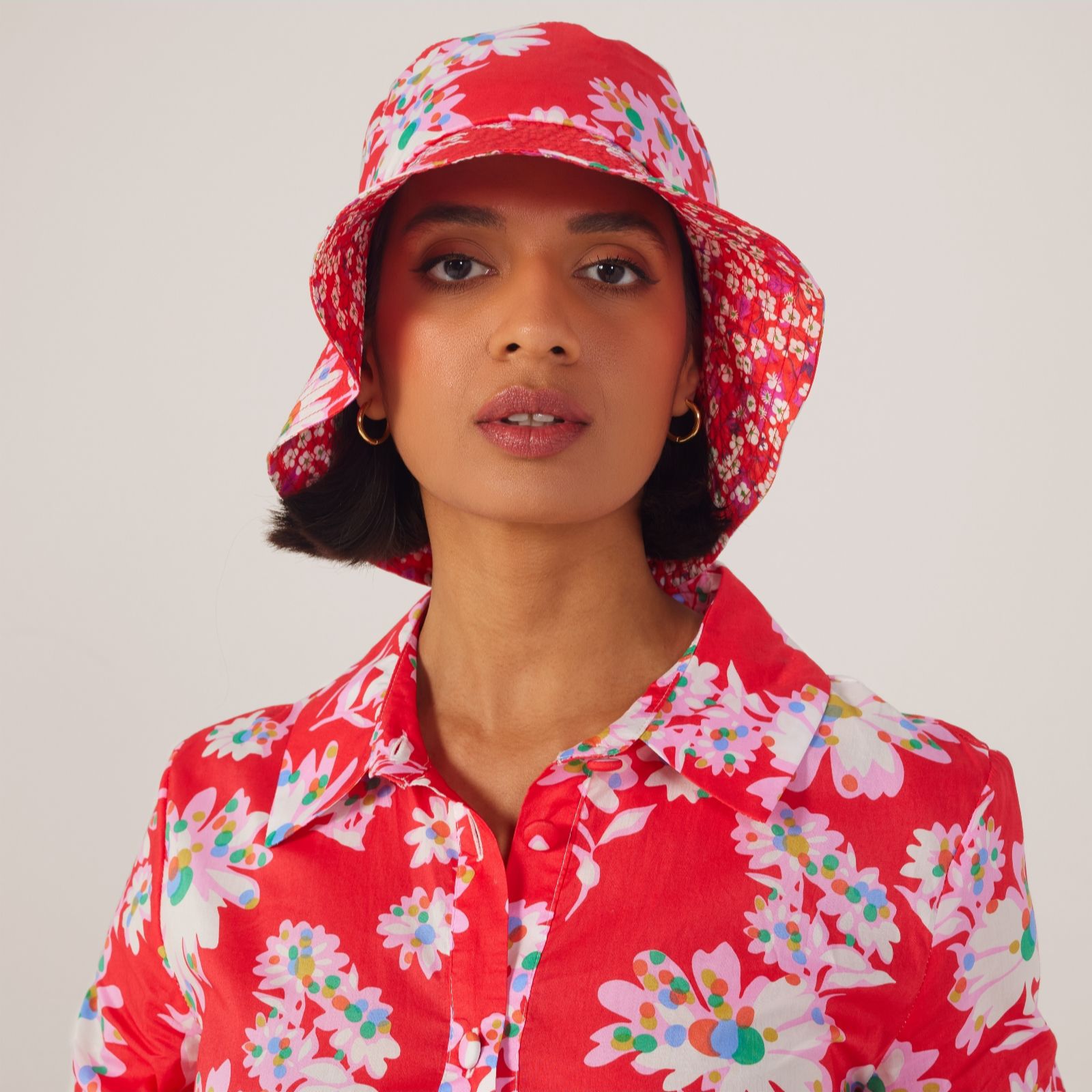 Helene Berman Made with Liberty Fabric Bucket Hat - QVC UK