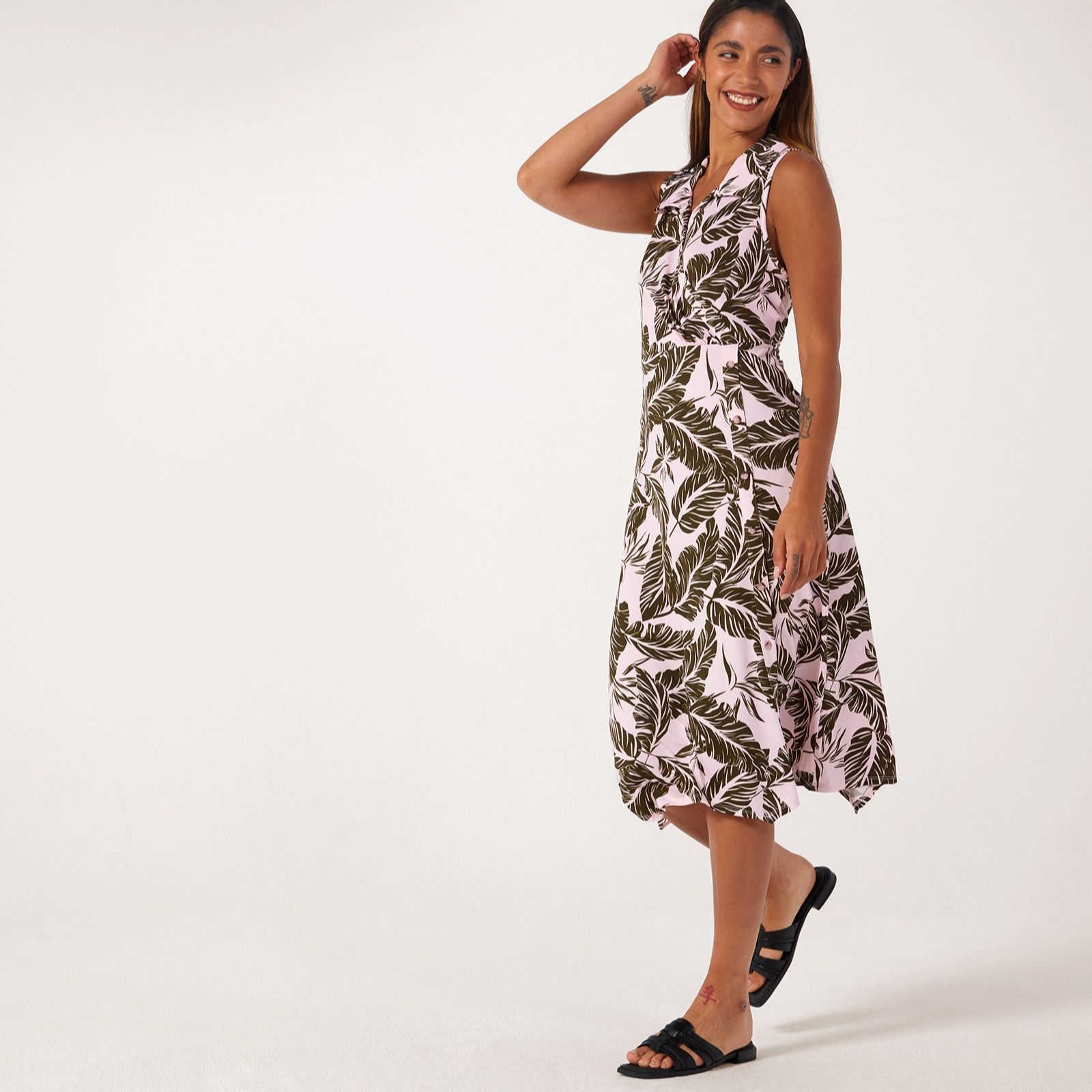 Kim & Co Brazil Jersey Sleeveless Handkerchief Dress