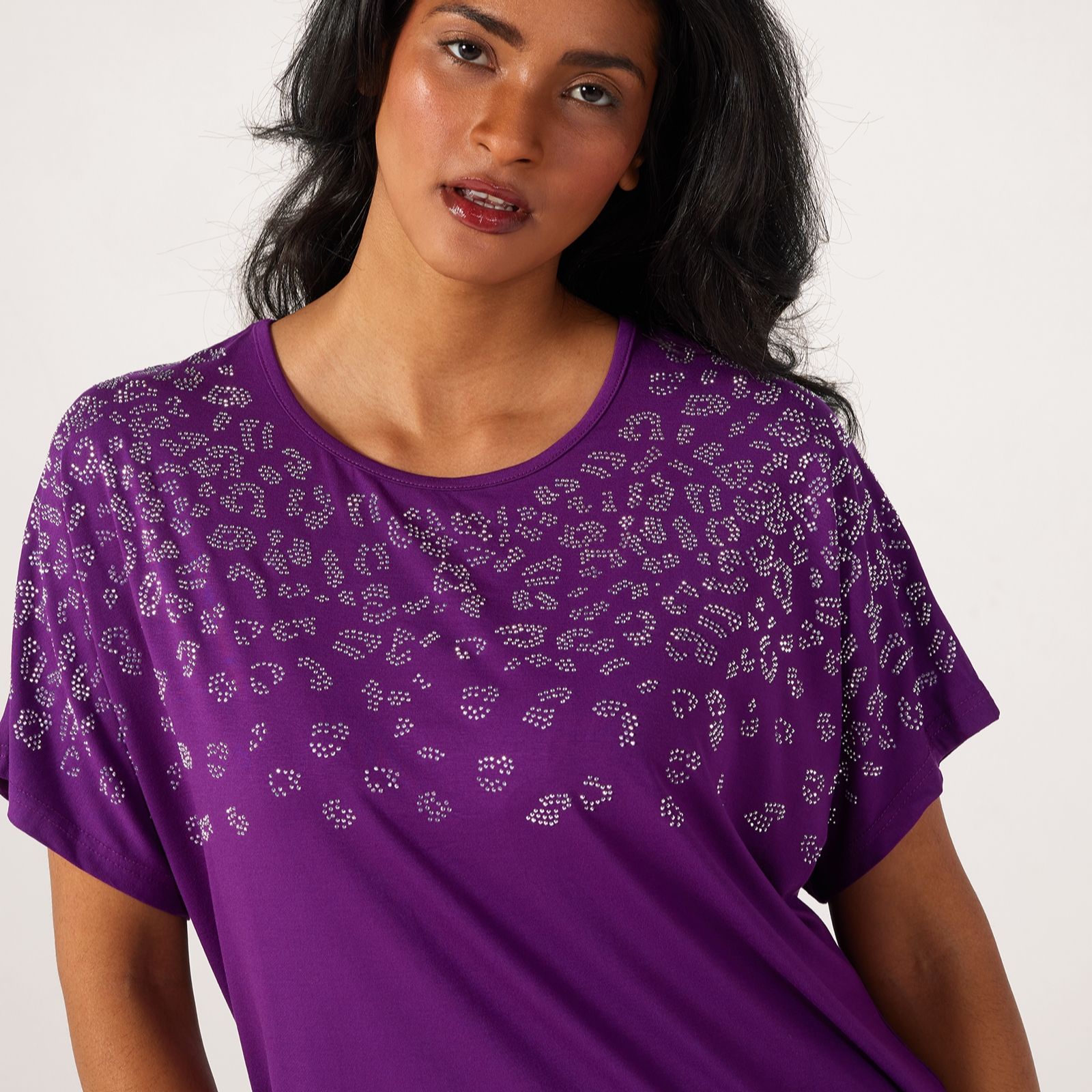 Frank Usher Elbow Sleeve Rushed Side Top