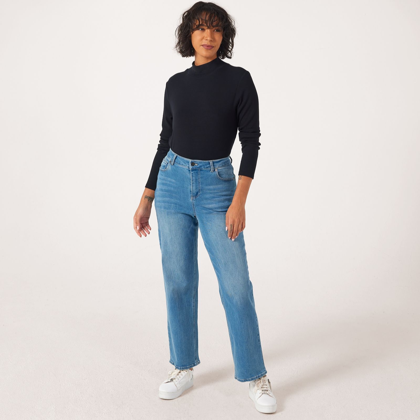 Ben De Lisi Rib Roll Neck Top