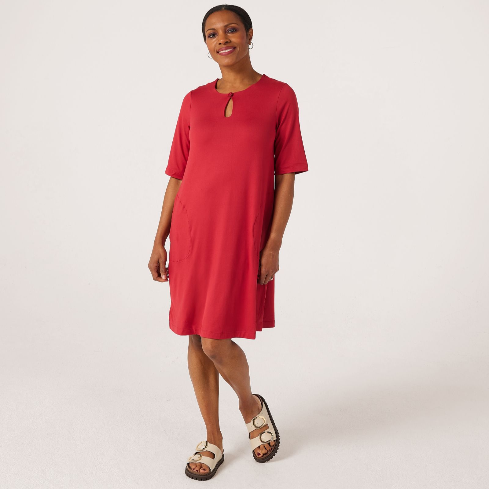 Cuddl Duds Flexwear Tee Lounge Dress