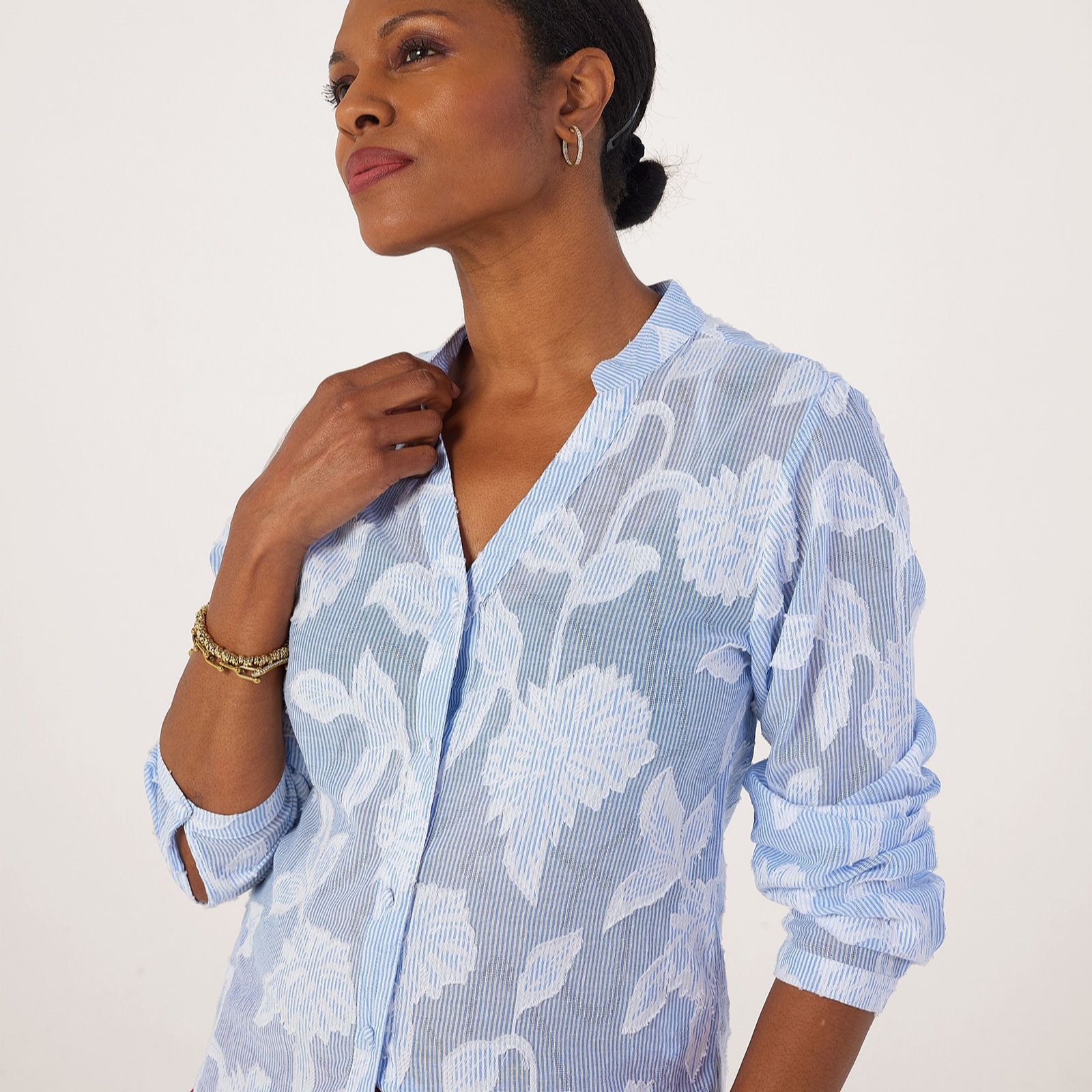 Izabel London Pure Cotton Embroidered Blouse