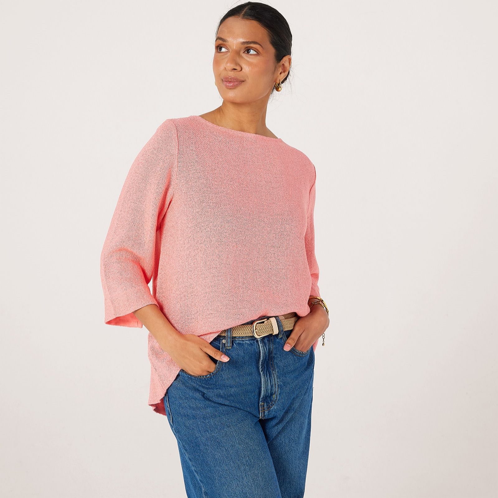 Masai Copenhagen Dovinia Cotton Viscose Boucle Open Knit Top