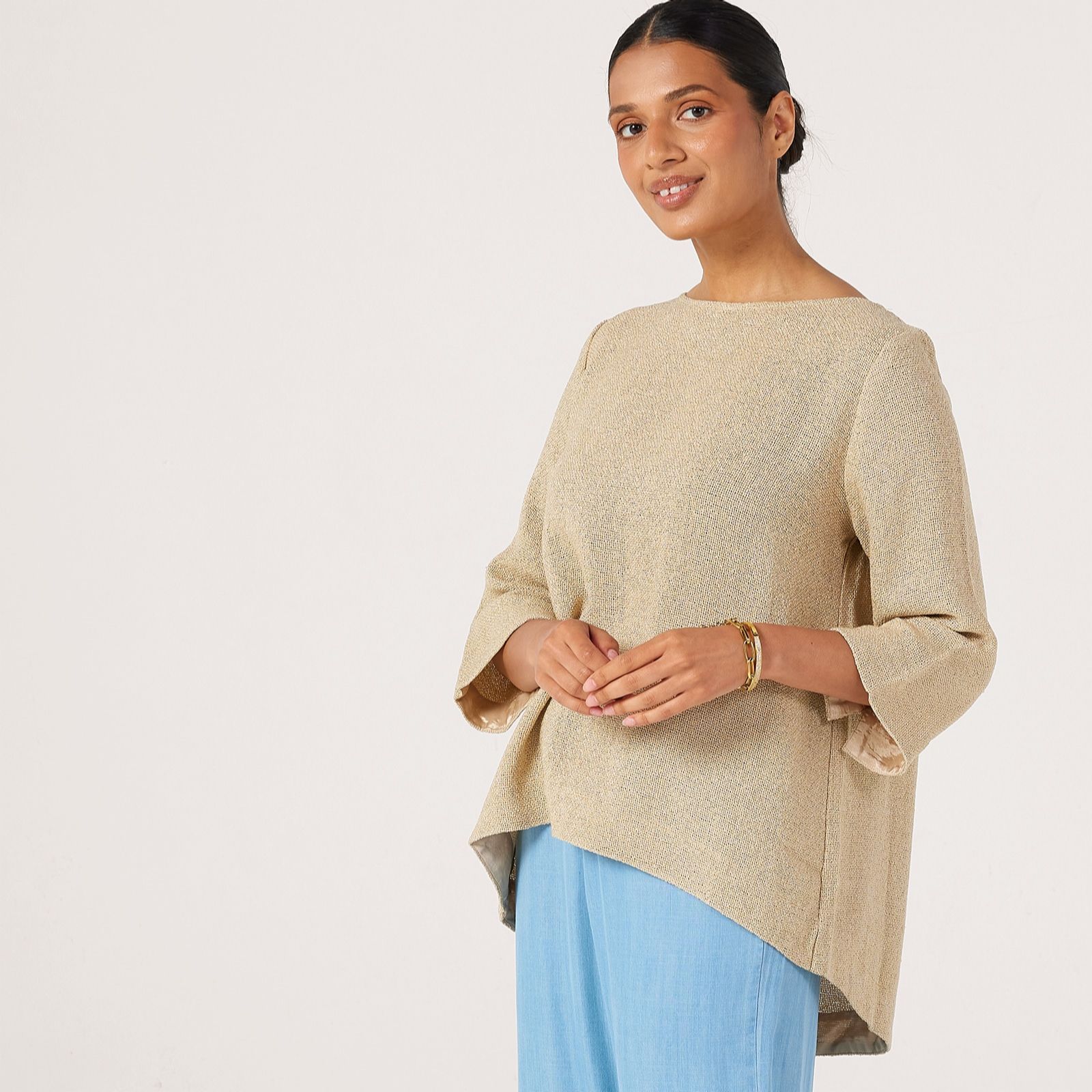 Masai Copenhagen Dovinia Cotton Viscose Boucle Open Knit Top