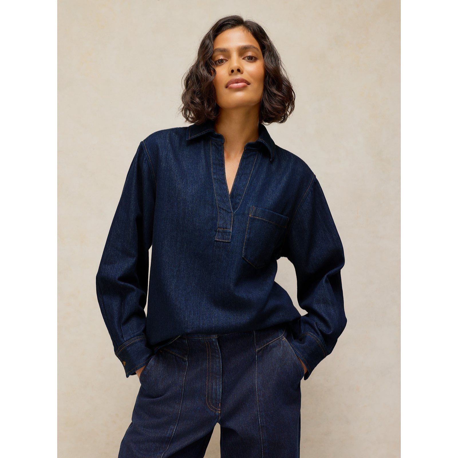 White Stuff Sage Longline Denim Tunic