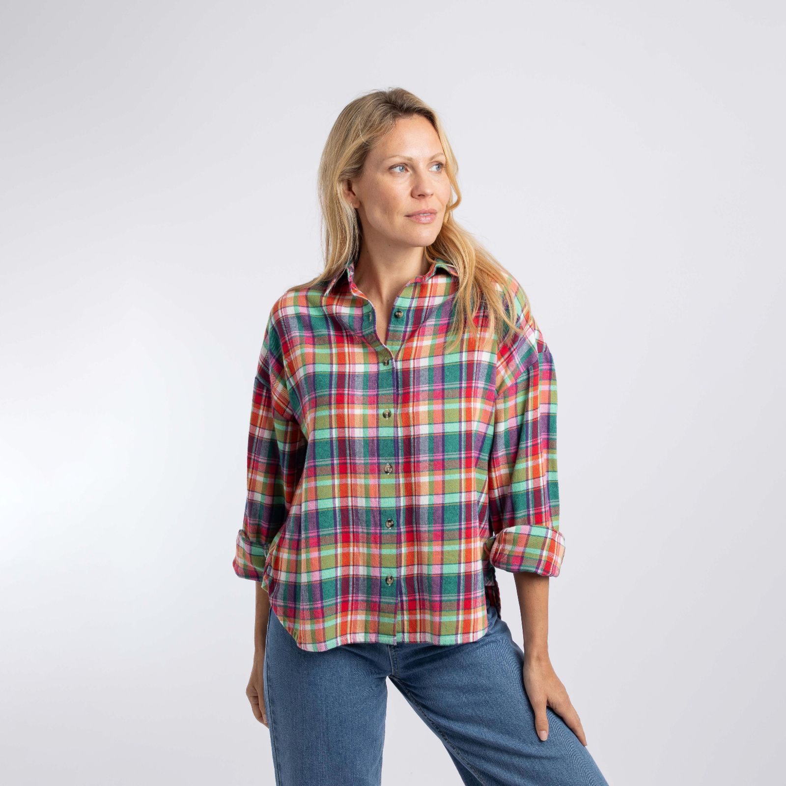 Weird Fish Corin Brushed Check Shirt