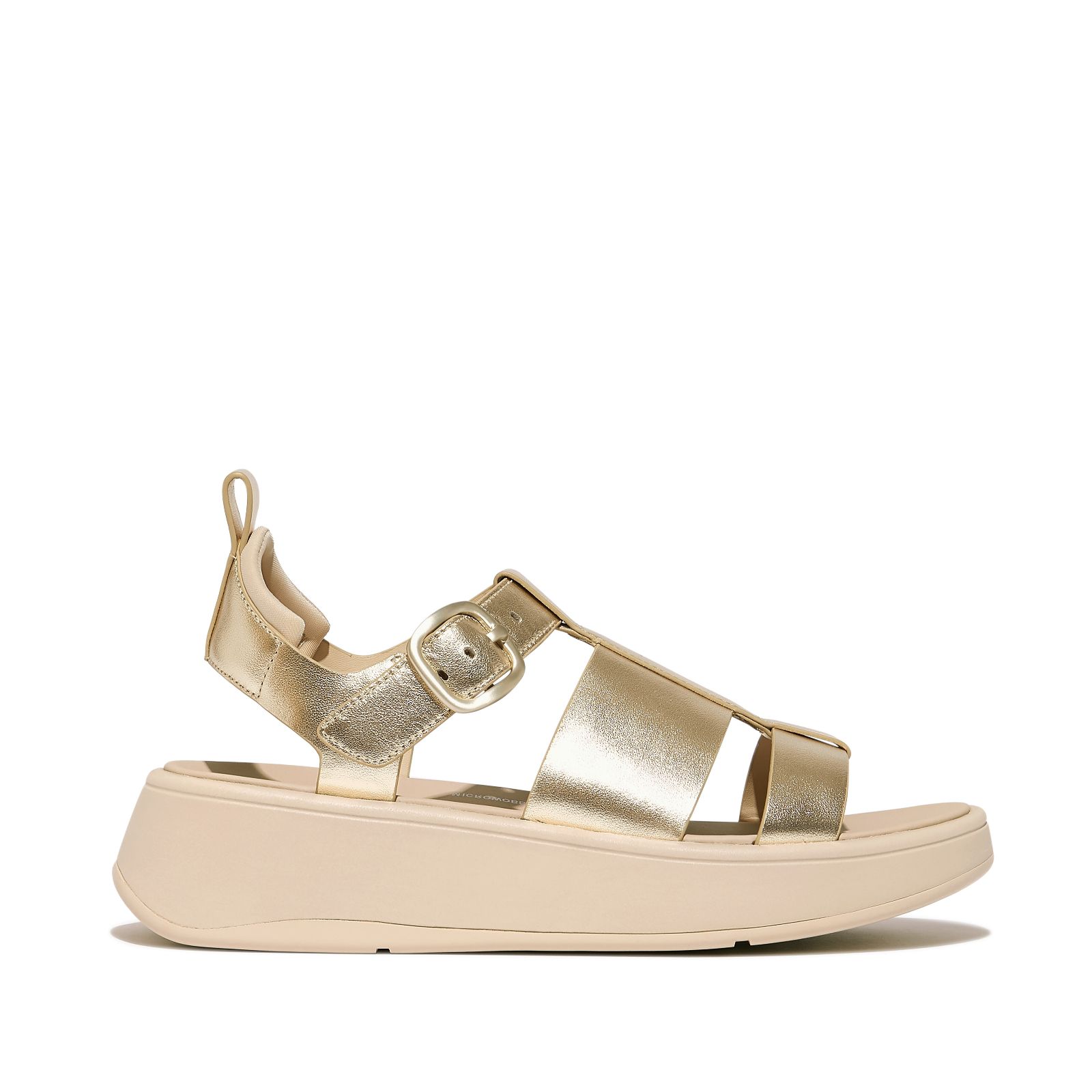 Outlet Fitflop F-Mode Leather Flatform Sandal
