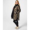 Nuage Faux Leather Diamond Quilted Jacket Knit Collar Zipper Side Vents, 1 of 4