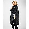 Nuage Faux Leather Diamond Quilted Jacket Knit Collar Zipper Side Vents, 3 of 4