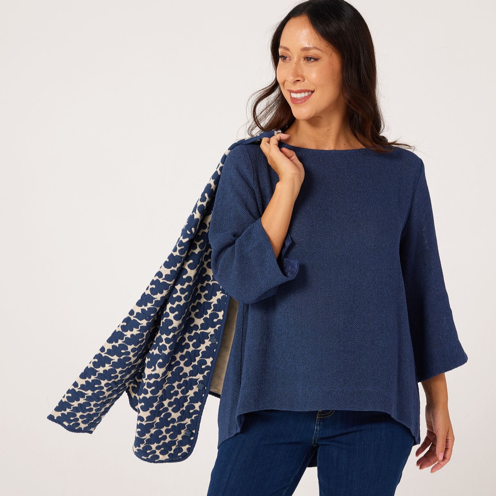 Masai Copenhagen Dovinia Boucle Knit 3/4 Sleeve Top